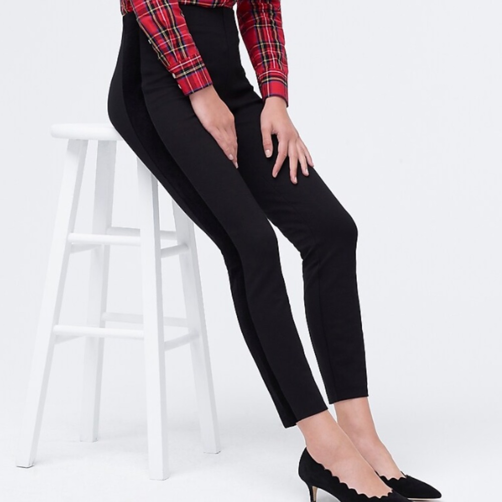 J. Crew Gigi Black pant striped Size 0